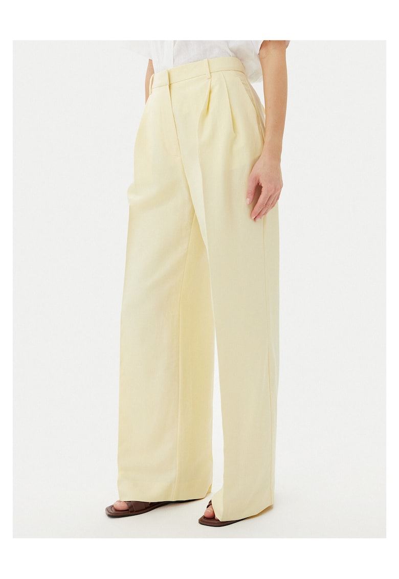 Pantaloni eleganti pentru dama - galben