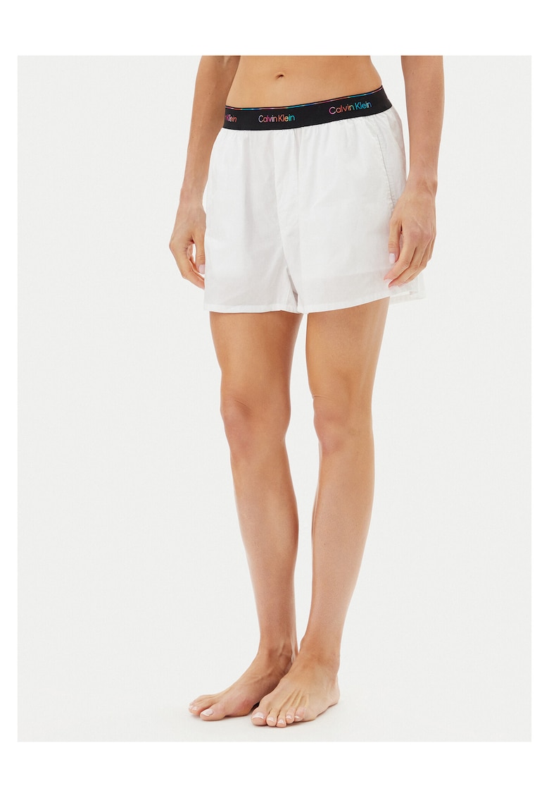 Pantaloni scurti pijama albi - femei