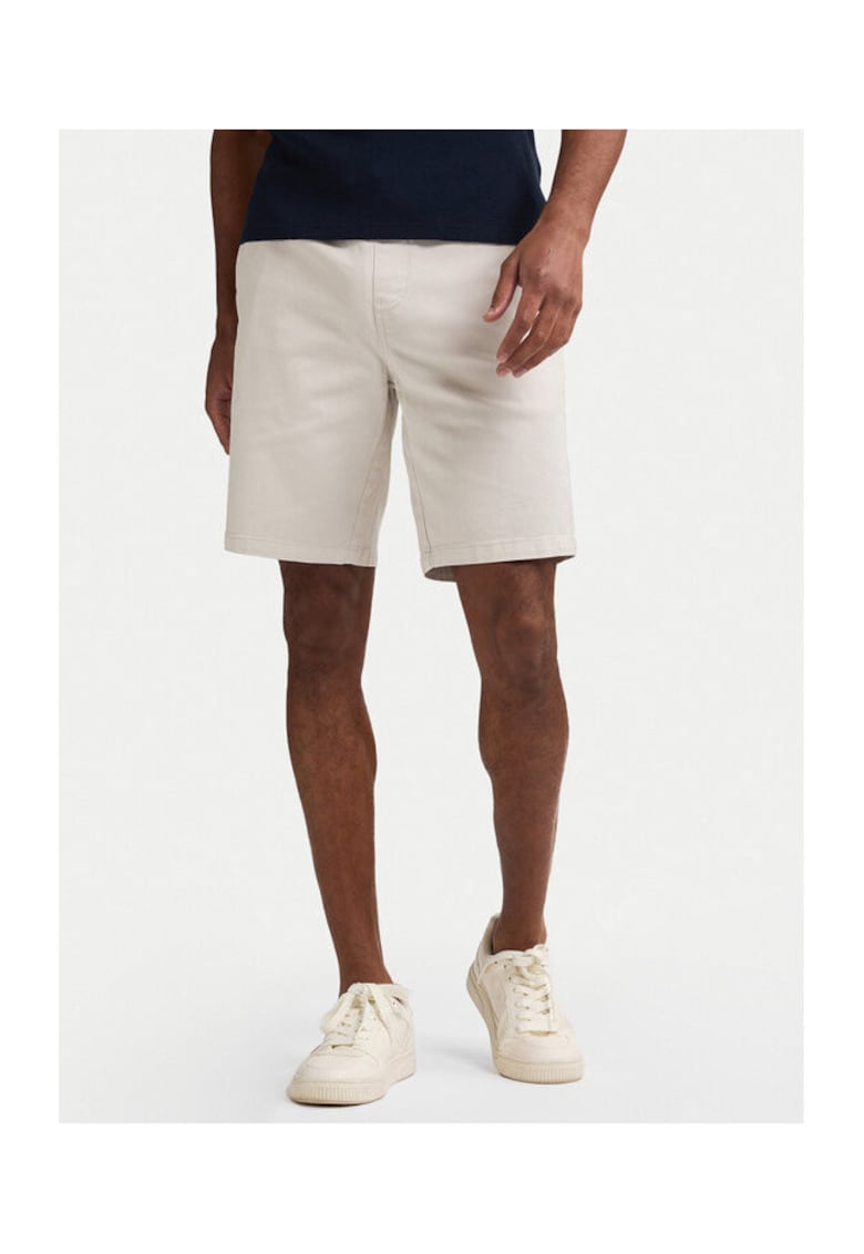 Pantaloni scurti barbati - alb - bumbac