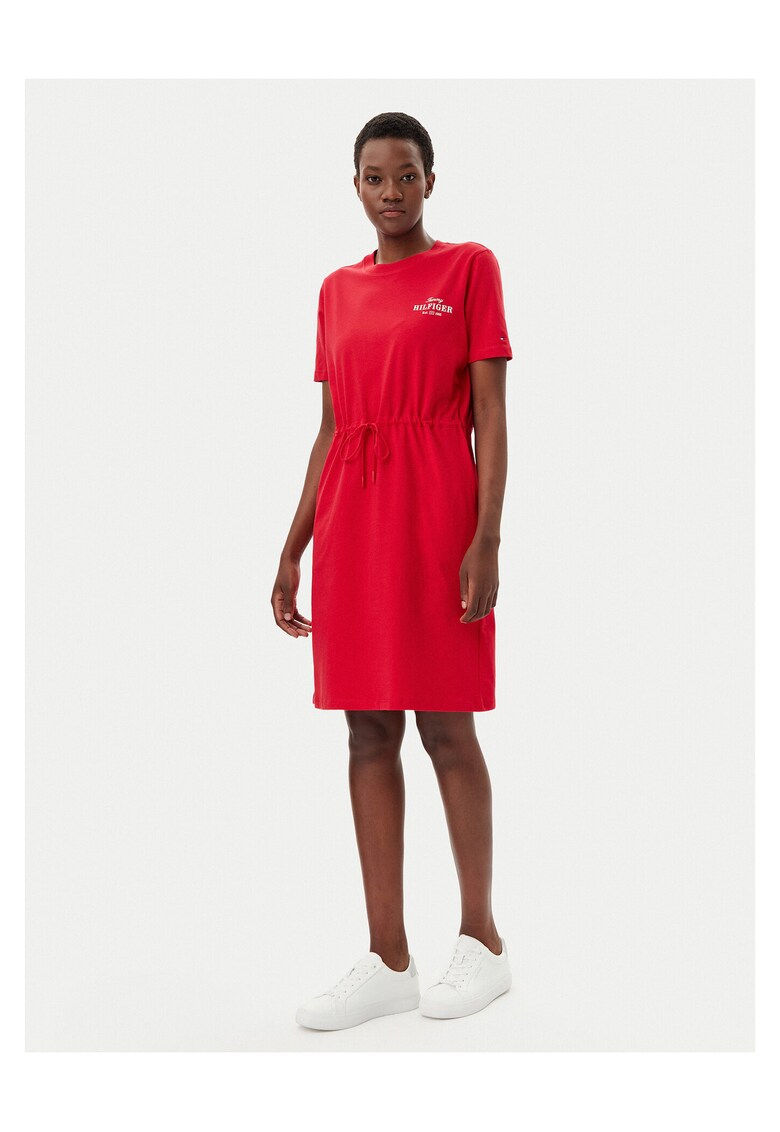 Rochie casual dama rosu - material de calitate
