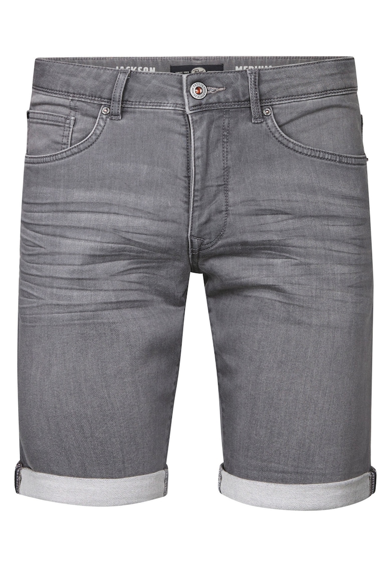 Pantaloni scurti din denim pentru barbati gri -