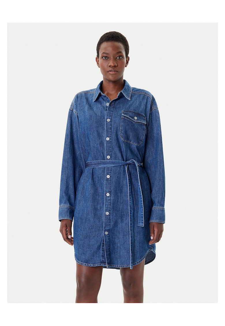 Rochie din denim pentru femei bleumarin -
