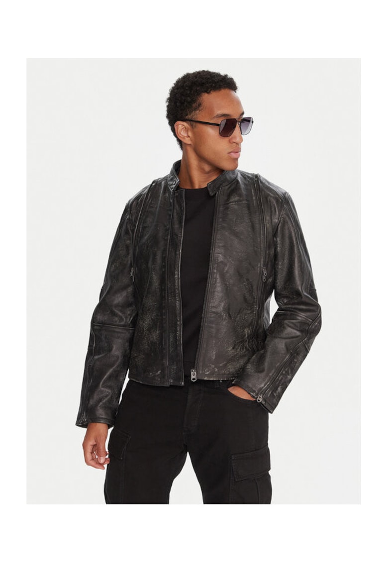 Geaca barbati - G-Star Raw - gri - piele