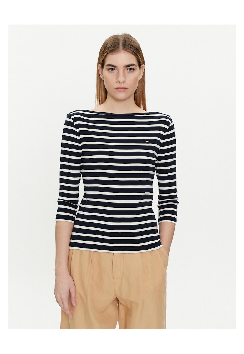 Bluza dama bleumarin/alb