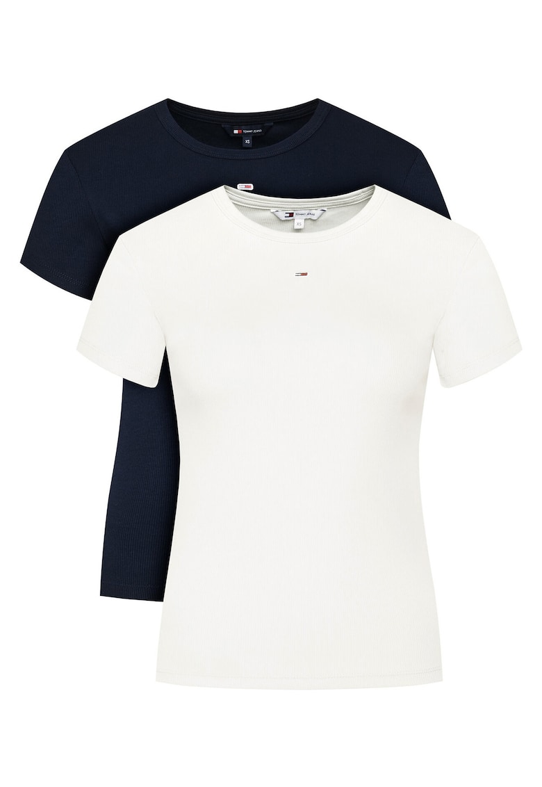 Set 2 tricouri dama - Bleumarin/Ecru -