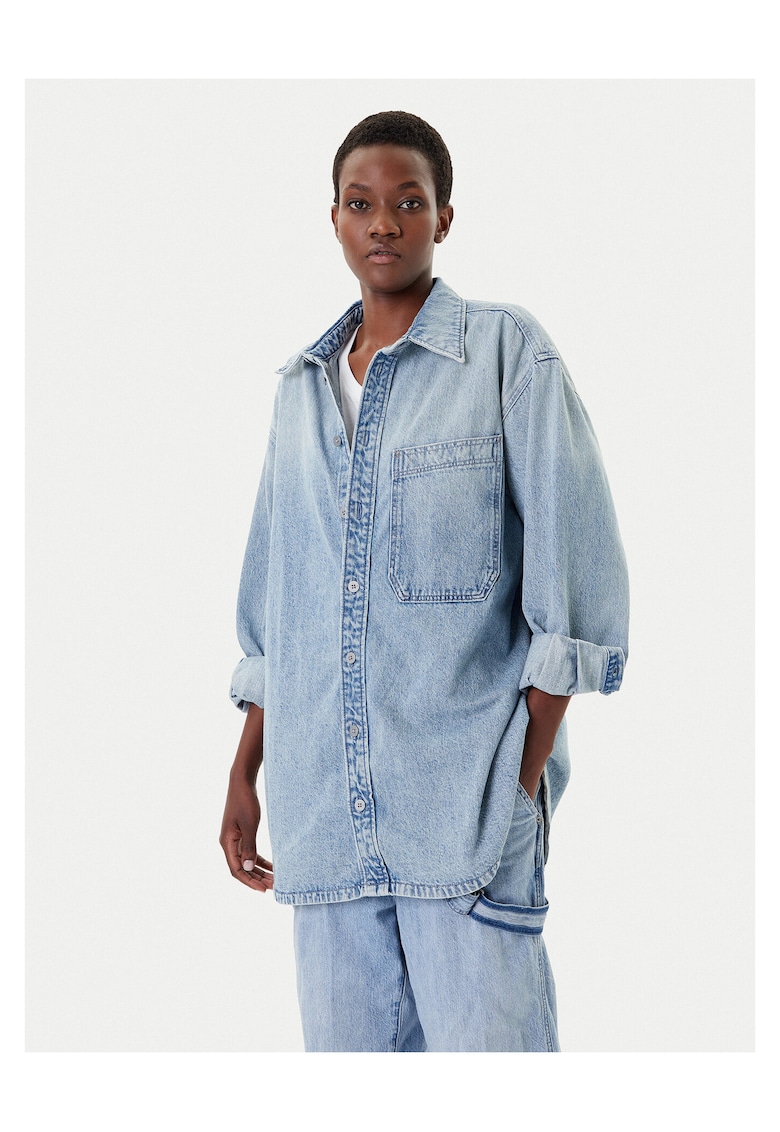 Camasa din denim pentru femei albastru