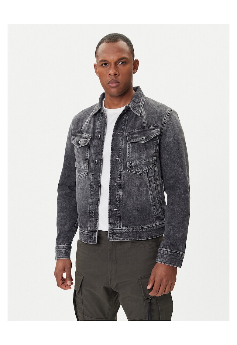 Geaca de blugi barbati gri - denim