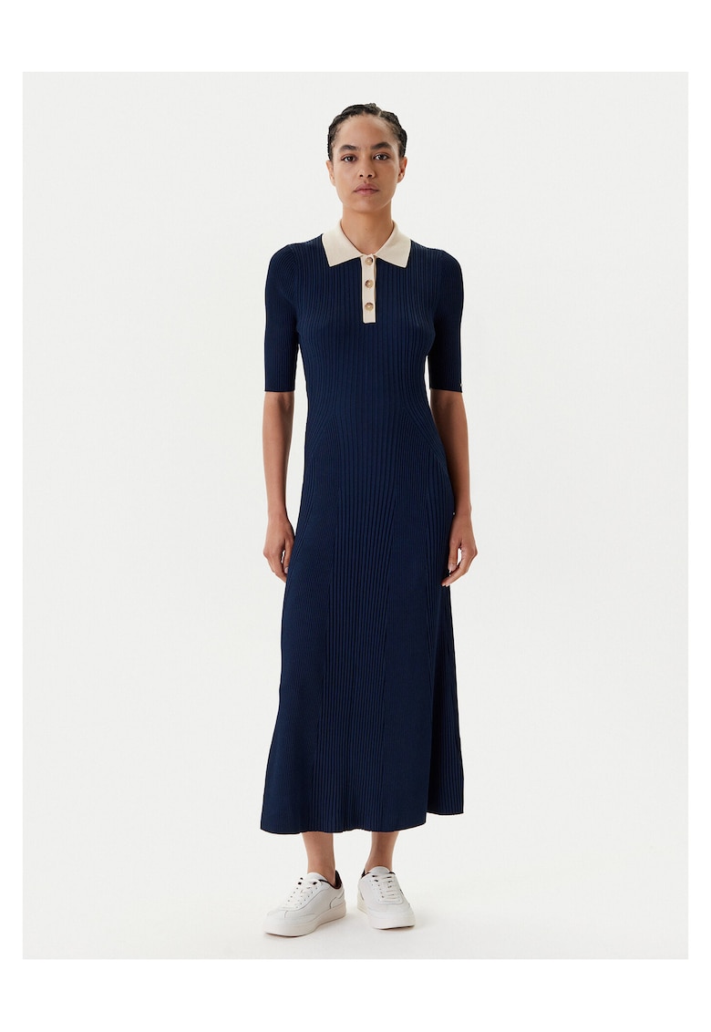 Rochie tricotata - bleumarin - dama