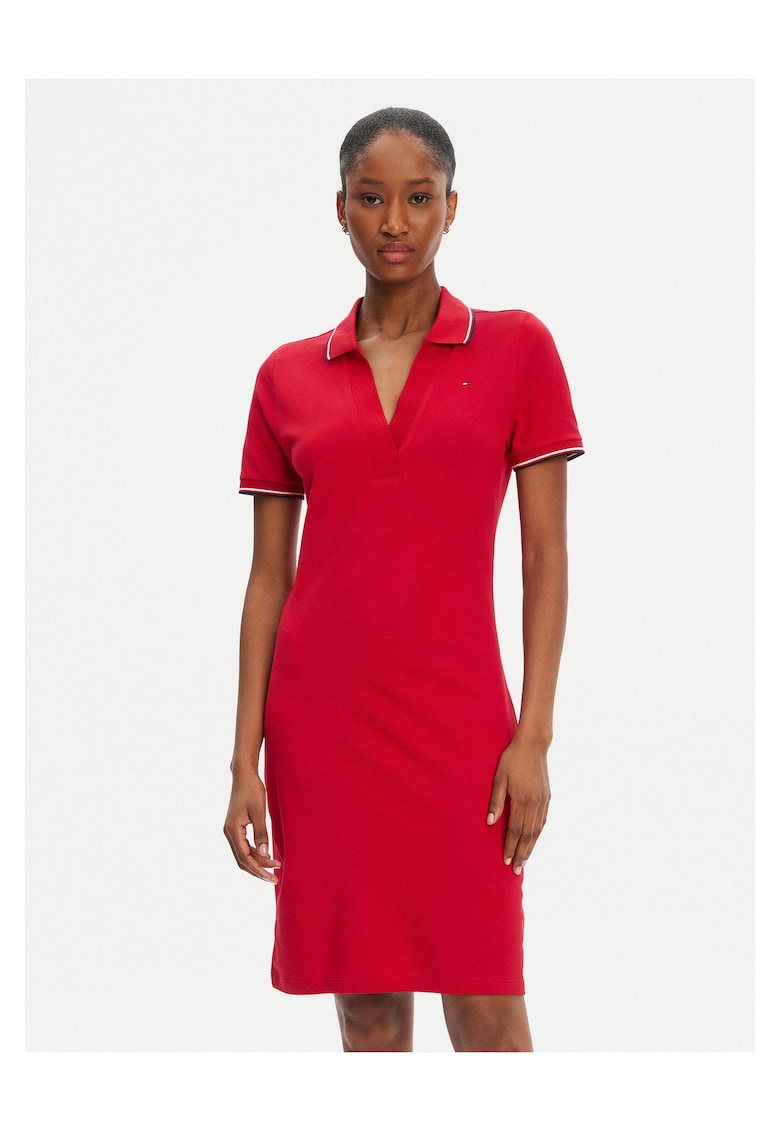 Rochie de zi rosu - din material de calitate