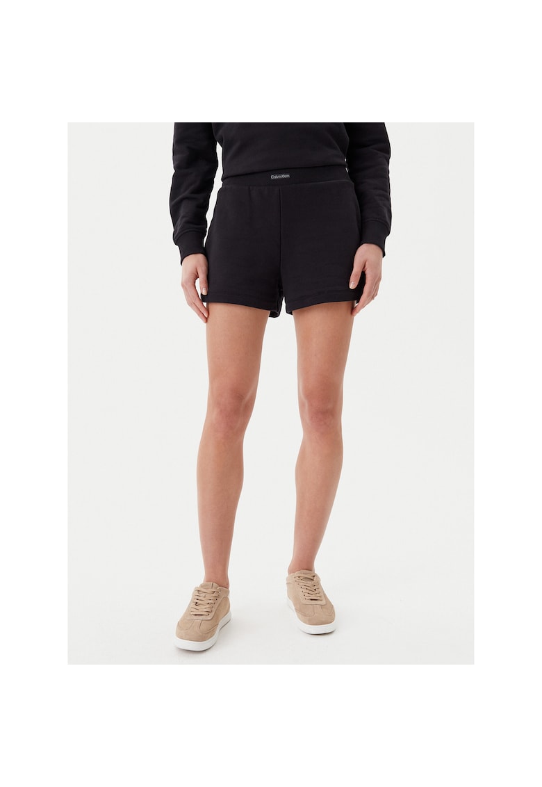 Pantaloni sport dama negru - 2 buzunare - material elastic