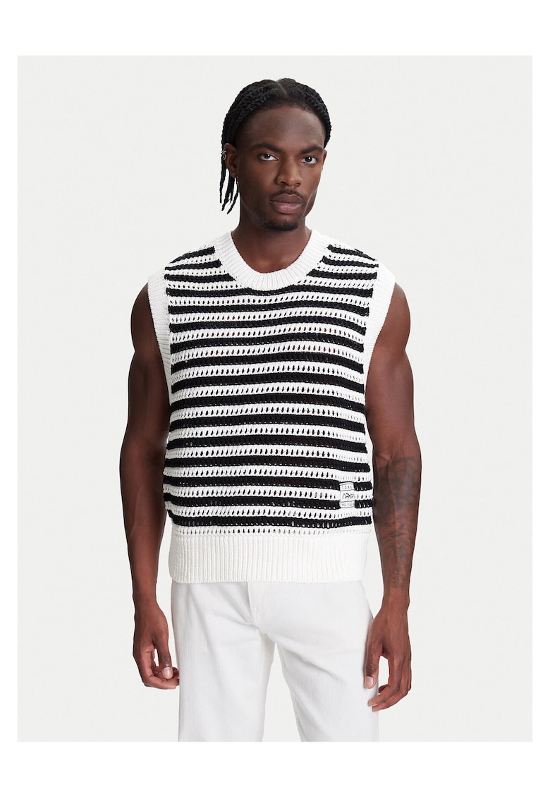 Pulover barbati negru\alb