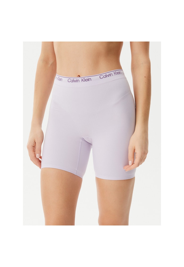 Pantaloni scurti sport dama violet - material elastic