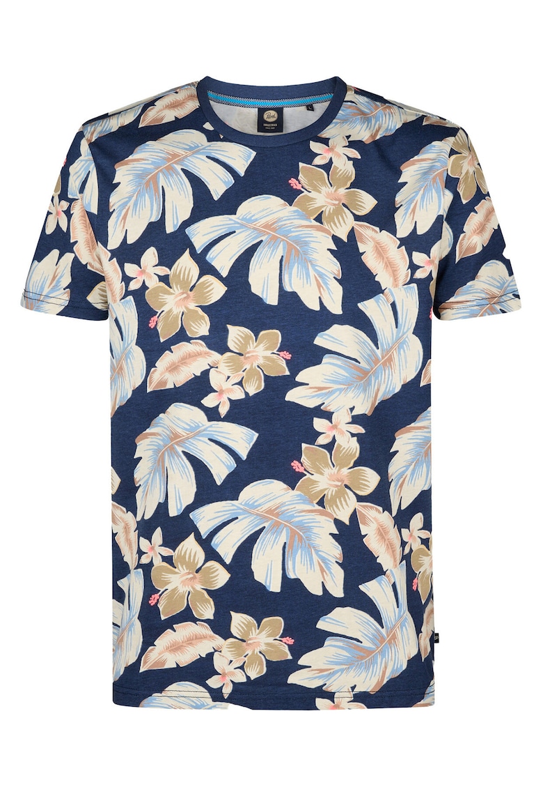 Tricou barbati bleumarin - bumbac - imprimeu