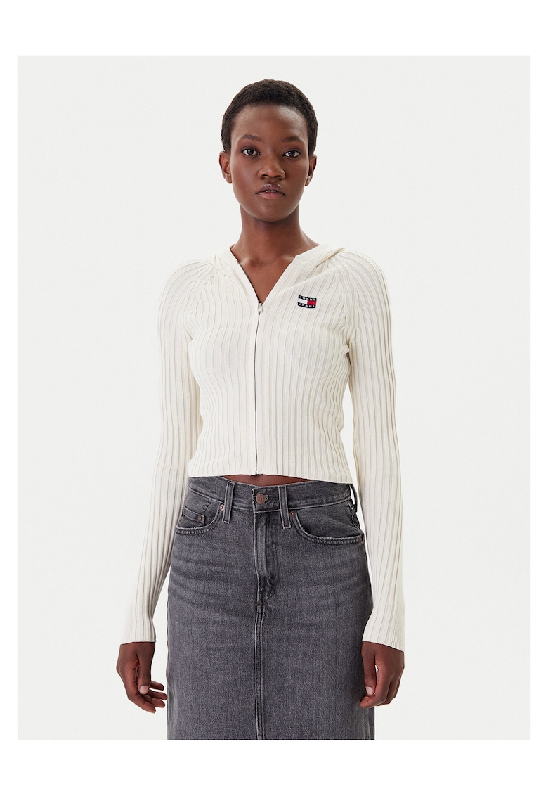 Cardigan dama crem - pulover elegant