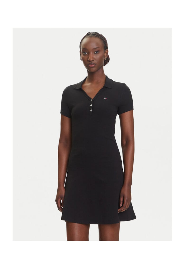 Rochie casual dama negru - din material confortabil
