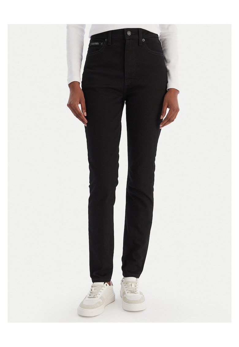Blugi dama mid-rise skinny - negru -