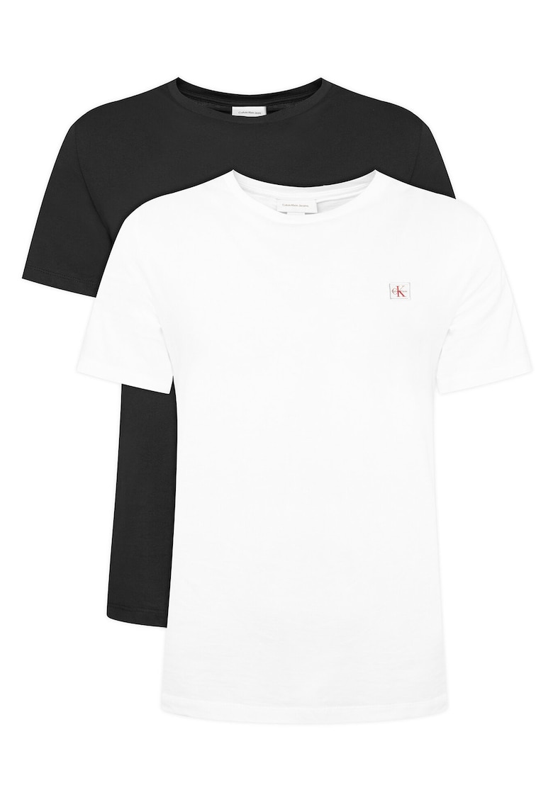 Set tricouri barbatesti negru - alb - bumbac -