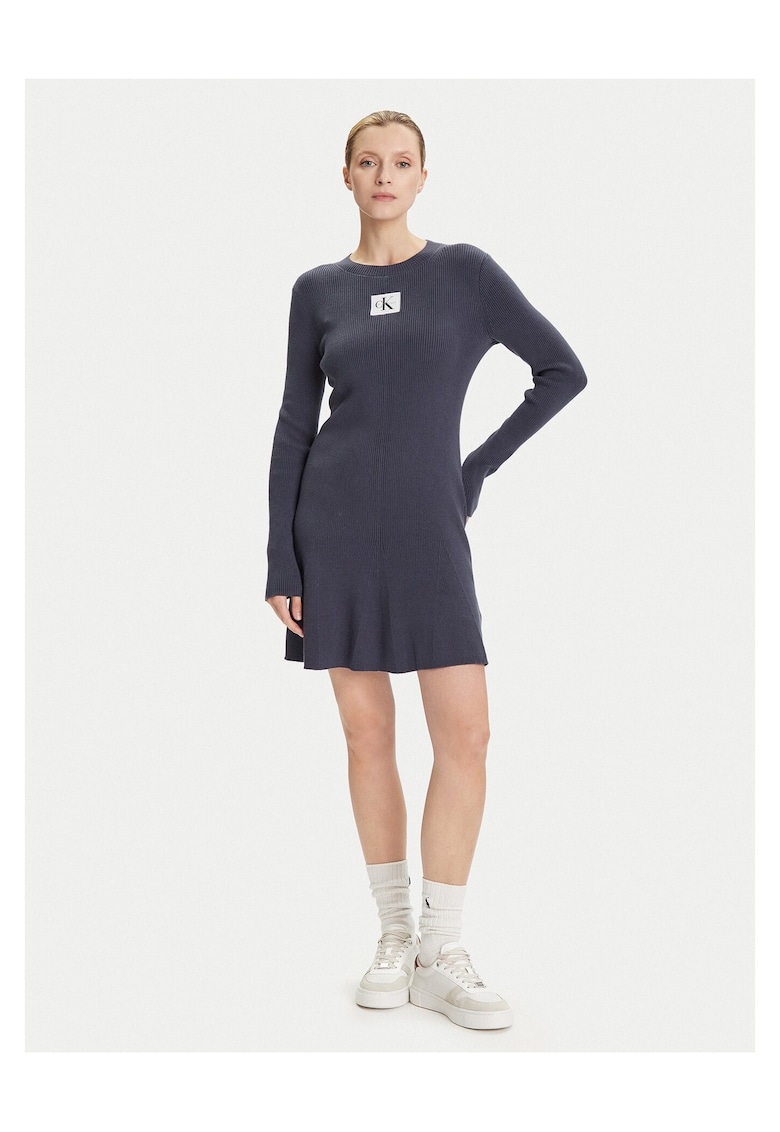 Rochie casual dama bleumarin - fabric de calitate -