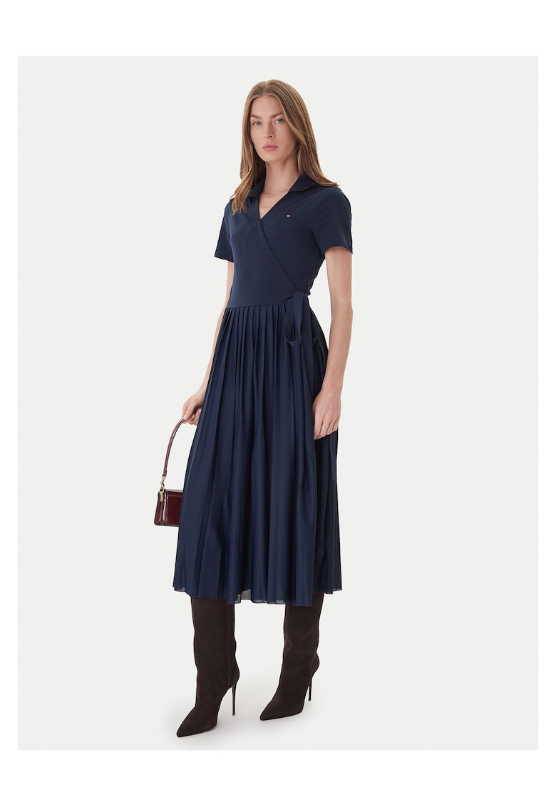 Rochie casual de dama bleumarin - material de calitate