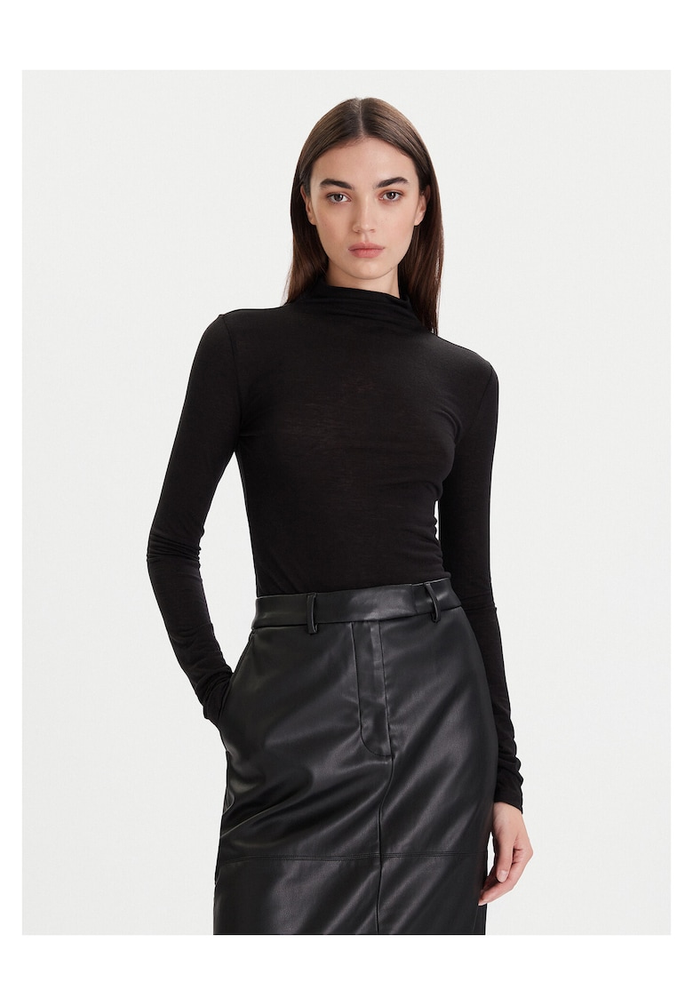 Pulover dama negru - din material moale