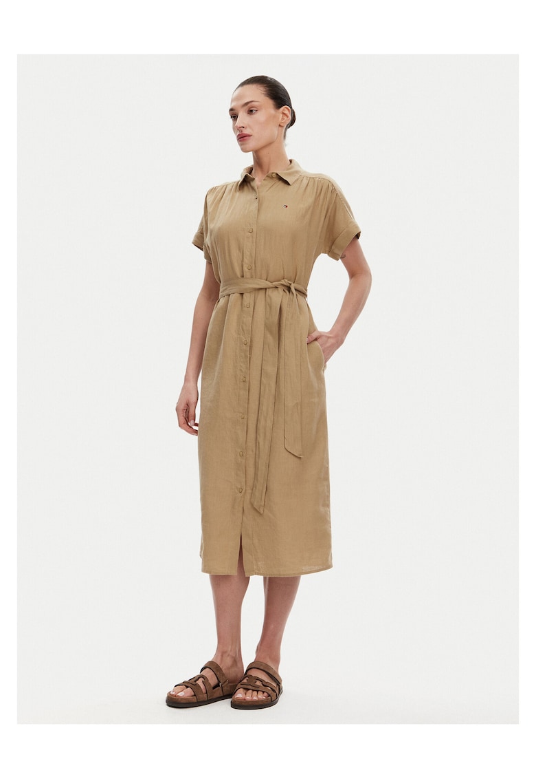 Rochie Camasa - bej - material de calitate