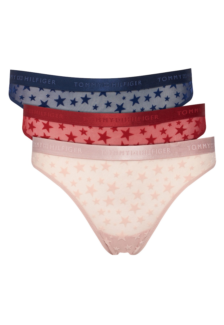 Set chiloti tanga femei roz - rosu - bleumarin - lenjerie intima