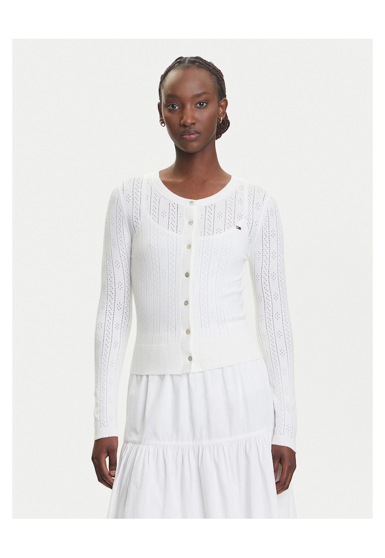 Cardigan dama - alb - pulover casual