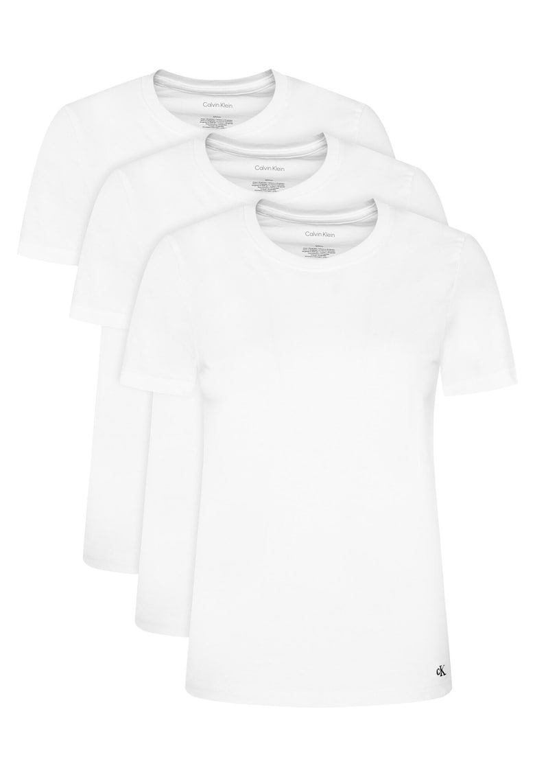 Set de 3 tricouri de pijamale dama alb