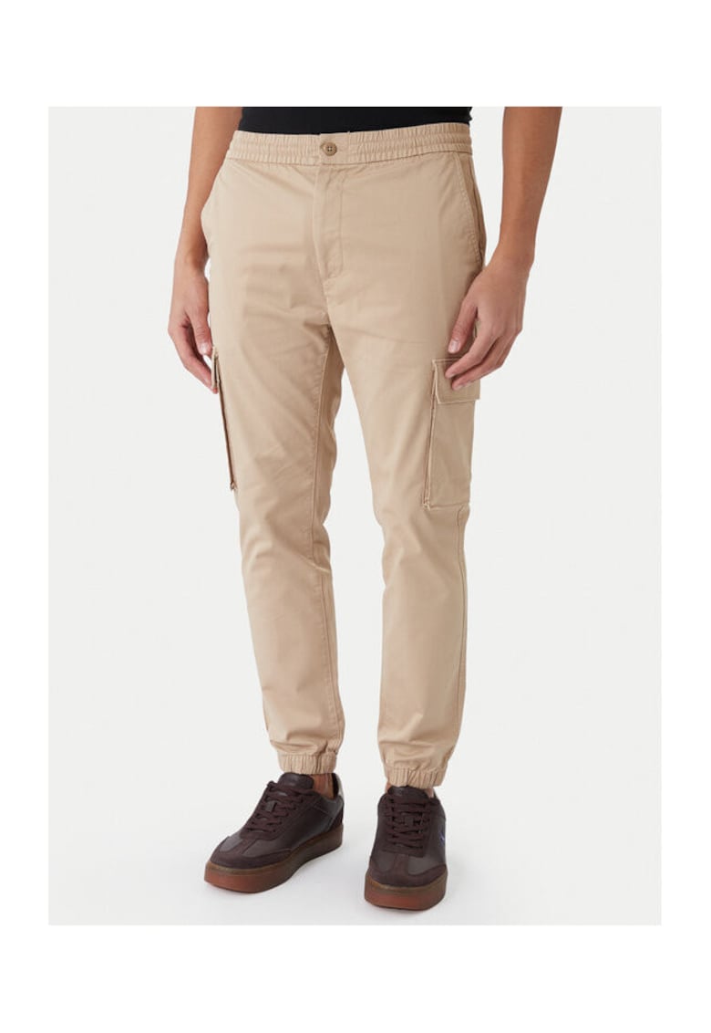 Pantaloni barbati - joggery - bej - bumbac