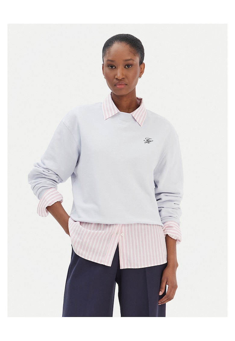 Hanorac dama albastru deschis - textil