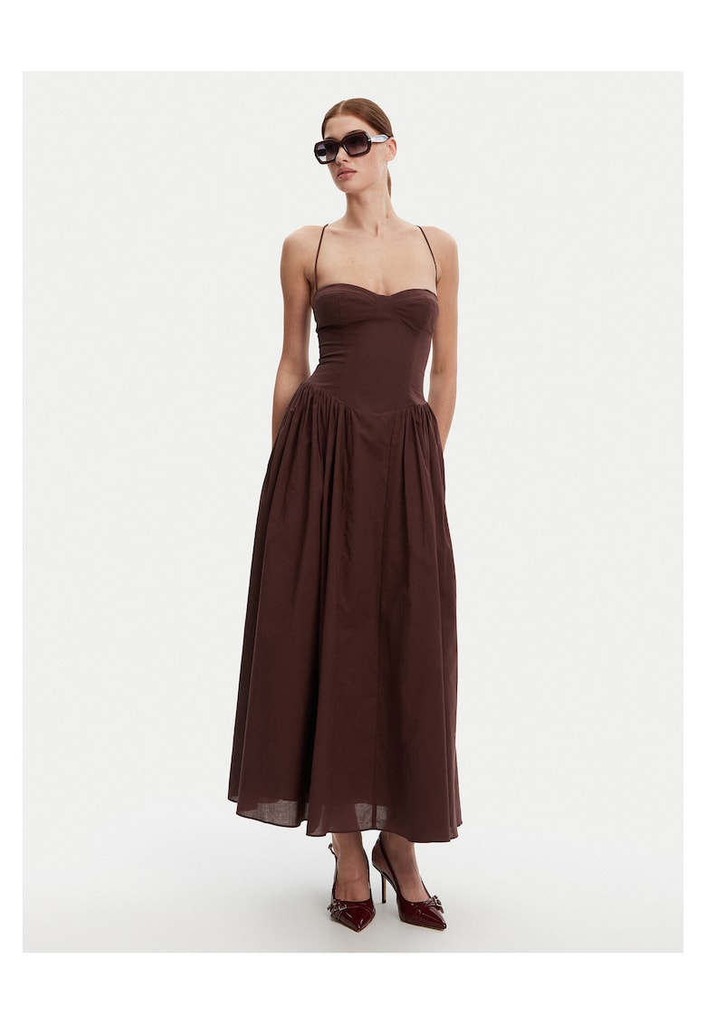 Rochie model BARDOT-59786DB - culoare ciocolata - 14