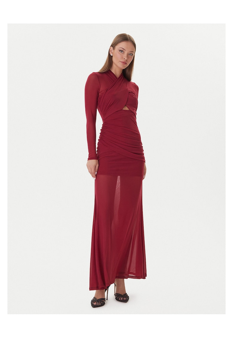 Rochie bordeaux nylon