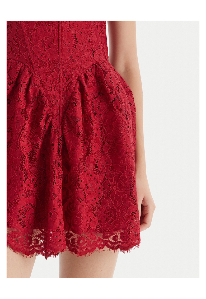 Rochie burgundy - model BARDOT-60091DB - 12