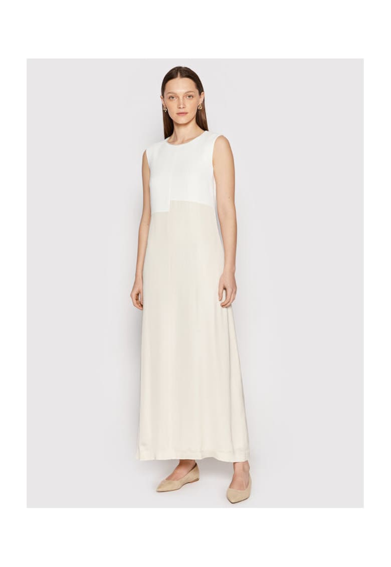 Rochie de vara dama bej - alb -