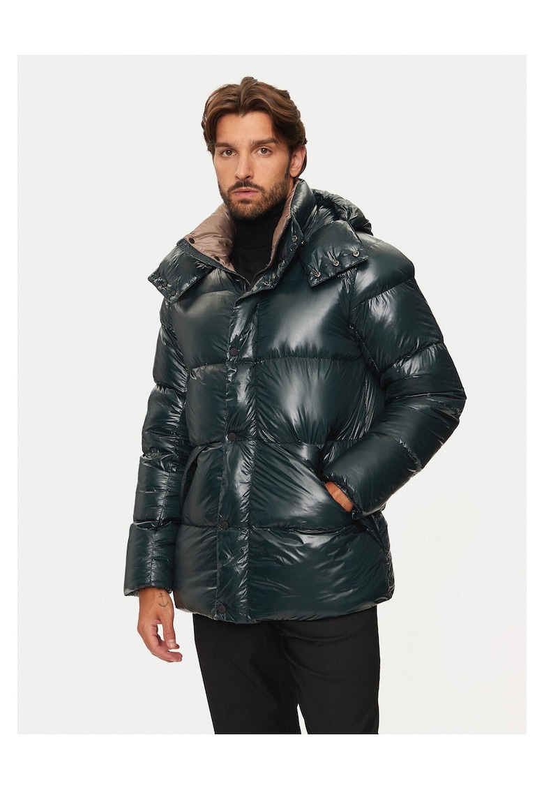 Geaca de puf barbati Hetrego - culoare verde