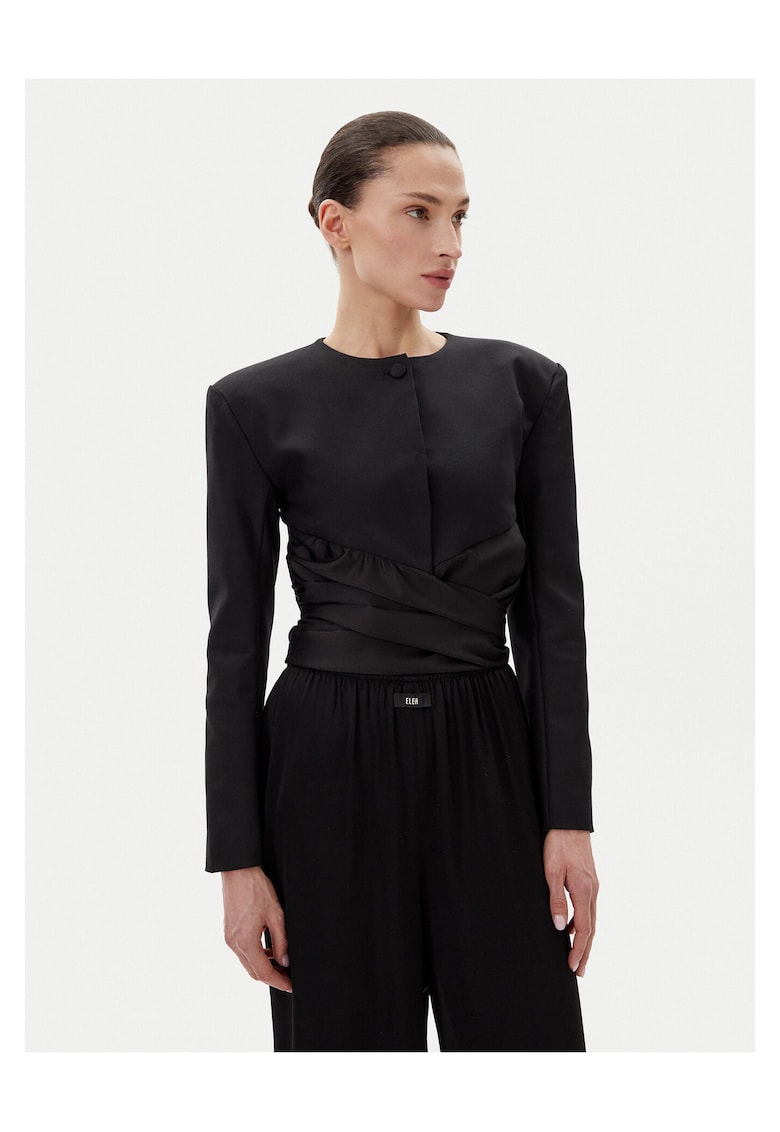Sacou dama negru - material elegant