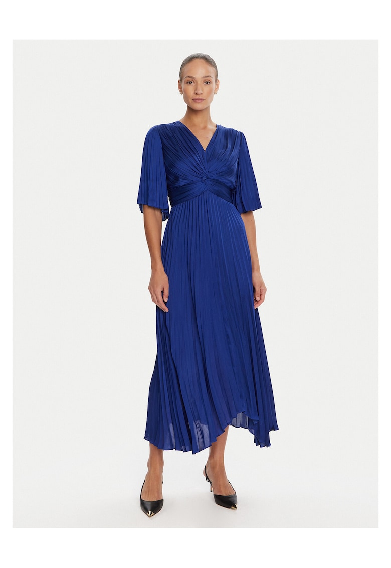 Rochie de cocktail - albastru inchis - fabricata din materiale de calitate