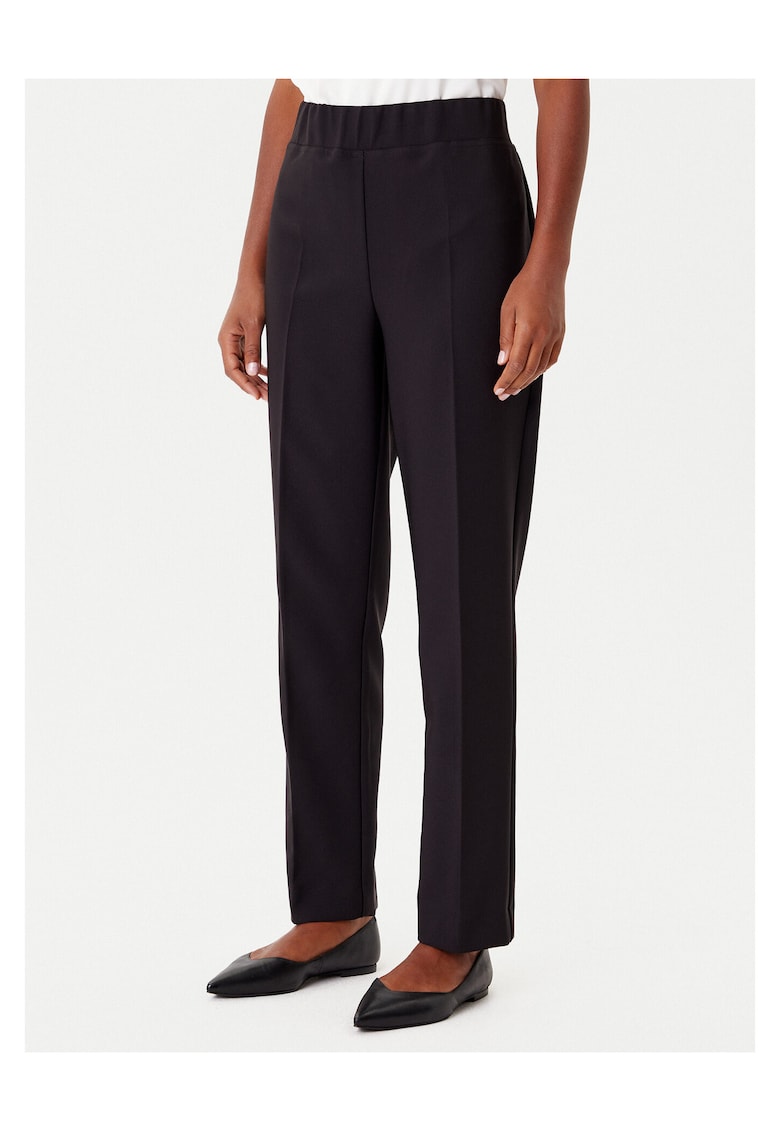 Pantaloni eleganti pentru dama - cu talie inalta - negru