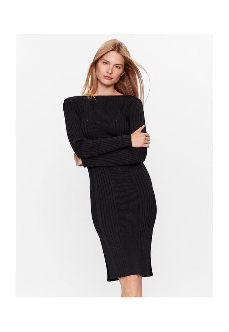 Rochie tricotata de dama negru -