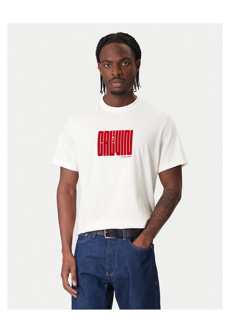 Tricou alb pentru barbati - Alb