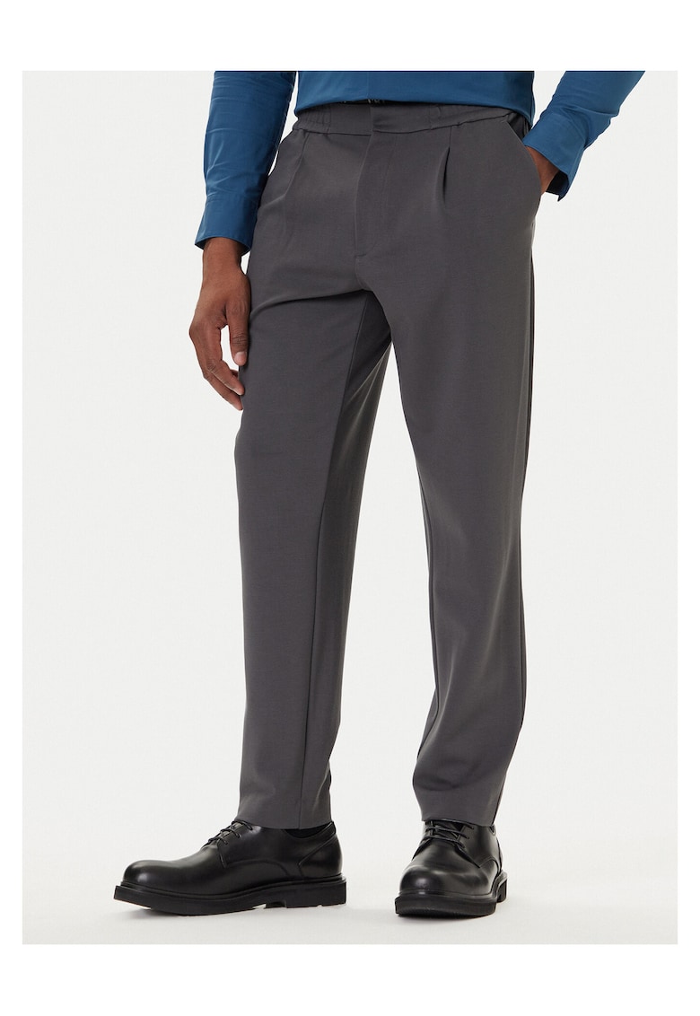 Pantaloni barbati gri - bumbac