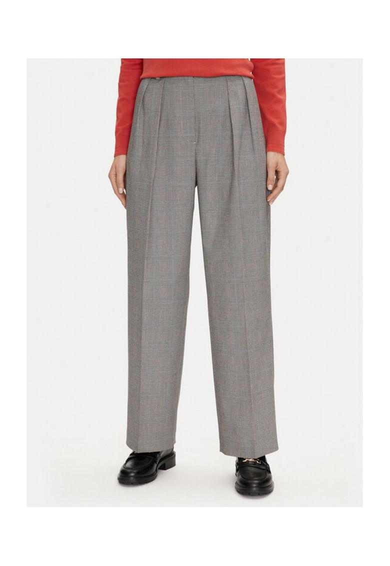 Pantaloni largi pentru dama gri - textil