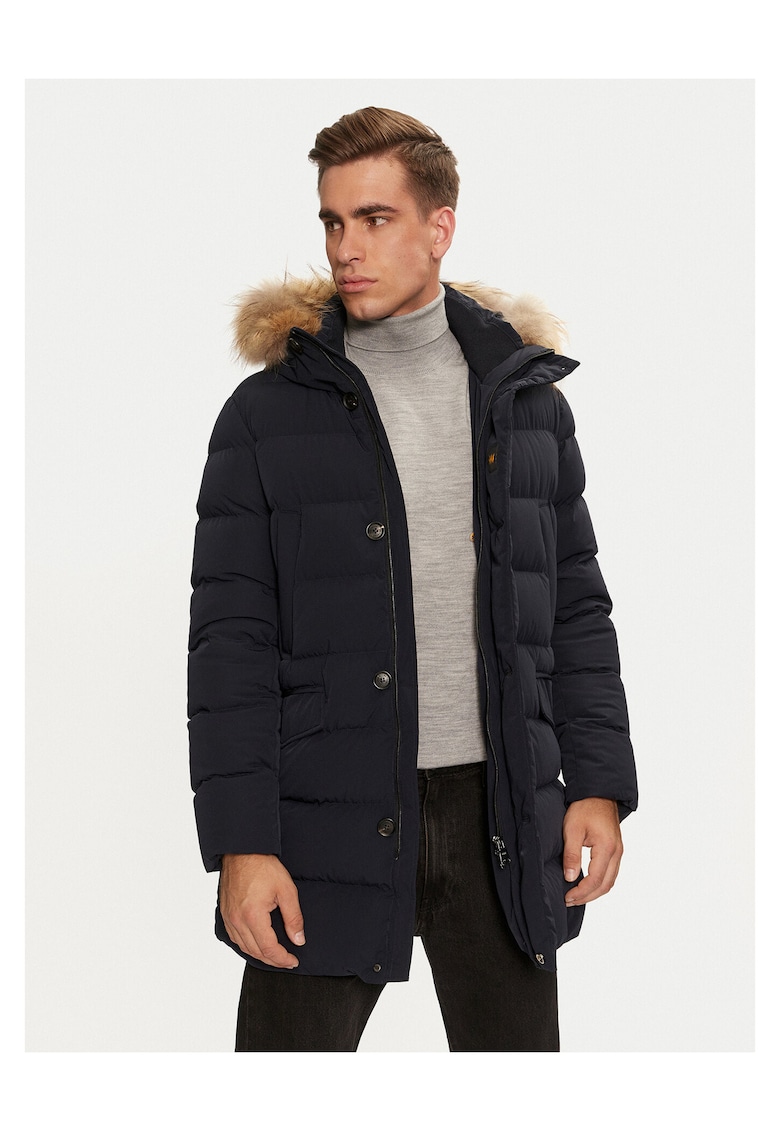 Geaca de puf barbati Hetrego - bleumarin - fabricata din material de calitate