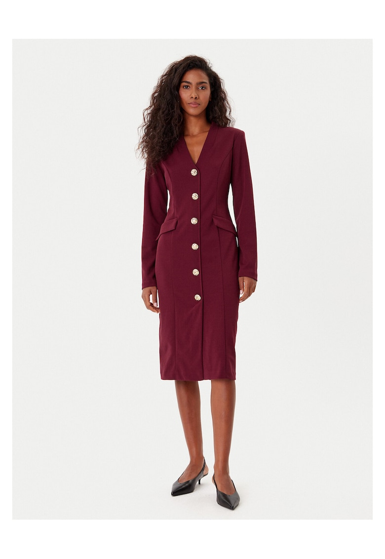 Rochie de cocktail dama visiniu