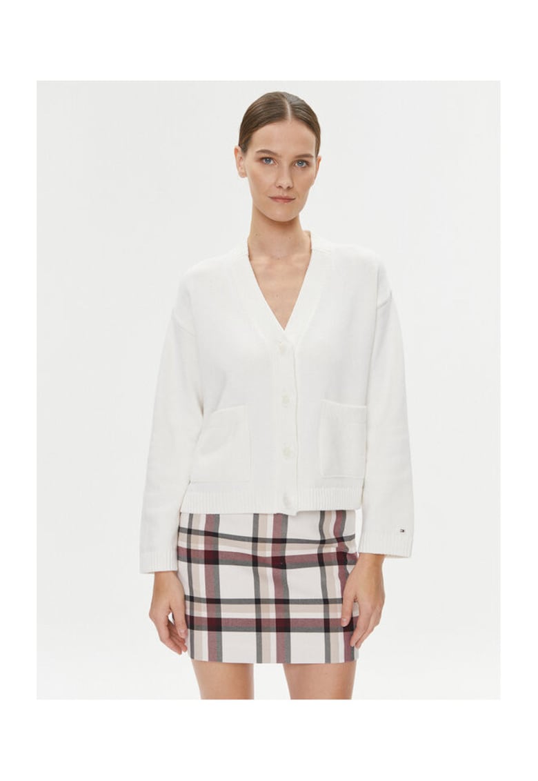 Cardigan dama ecru - pulover elegant