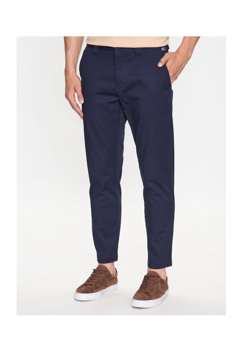 Pantaloni chino barbati bleumarin - bumbac -