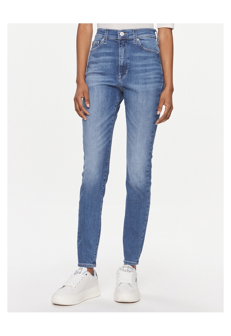 Blugi dama talie inalta - skinny fit - albastru -
