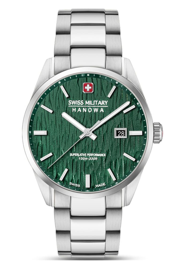 Ceas barbatesc Hanowa - Cadran verde - Argintiu