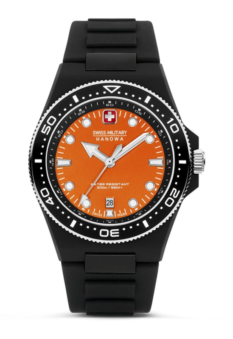 Ceas barbati - Ocean Pionner - Cadran portocaliu - Negru