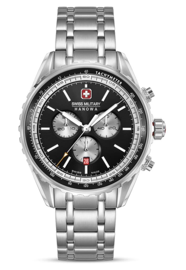 Ceas barbati - Argintiu/Negru